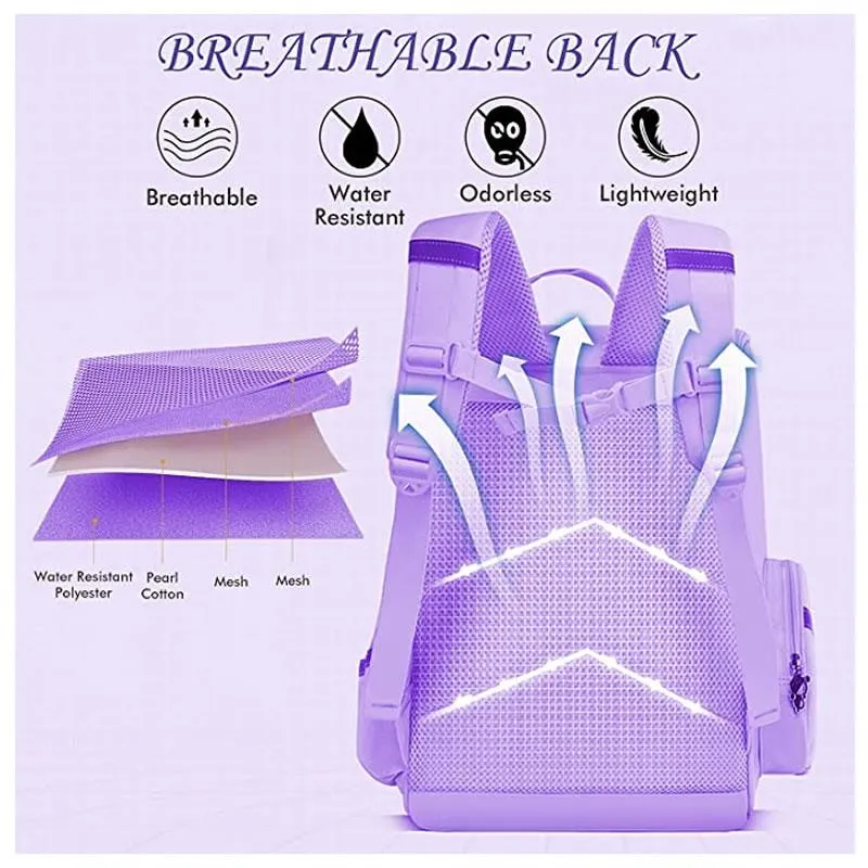 17 Inch Toddler Cute Schoolbags AM-209 PURPLE AND PINK  AM-209