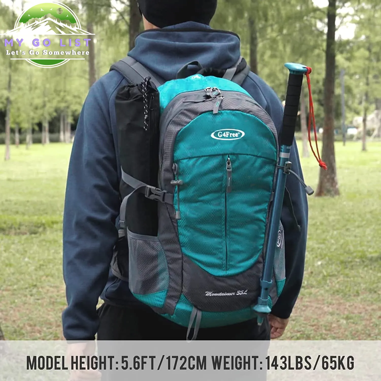 35L Hiking Backpack Water Resistant Travel Daypack