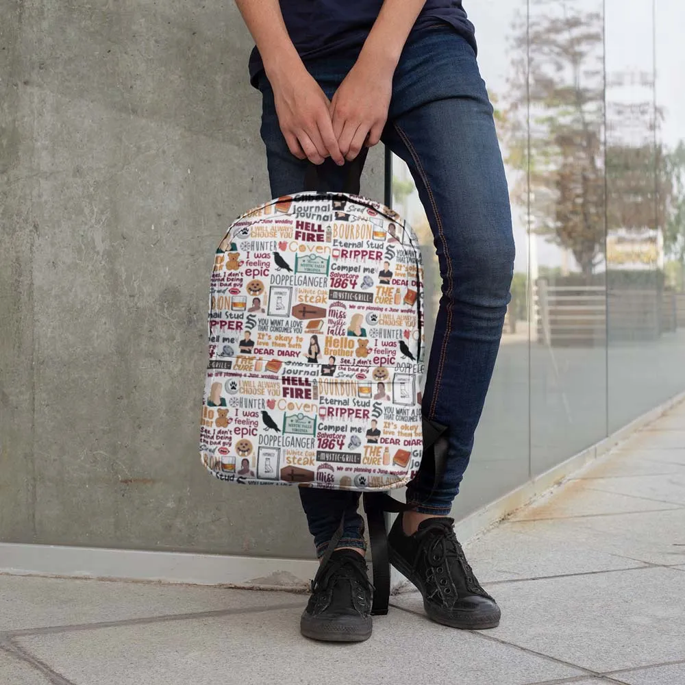 All-Over Print Backpack - Mystic Falls Doodle
