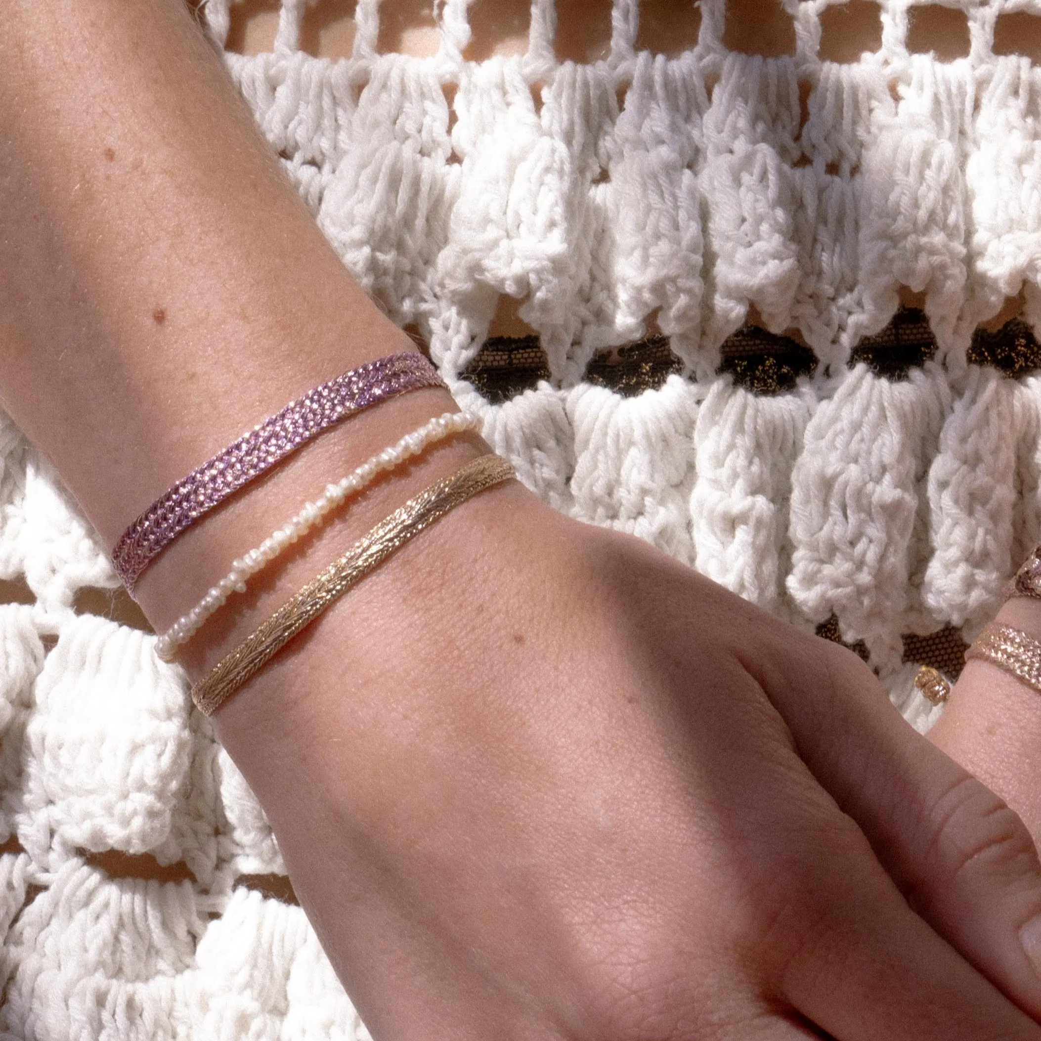 Ania n°1 Bracelet in Rose Gold Purple