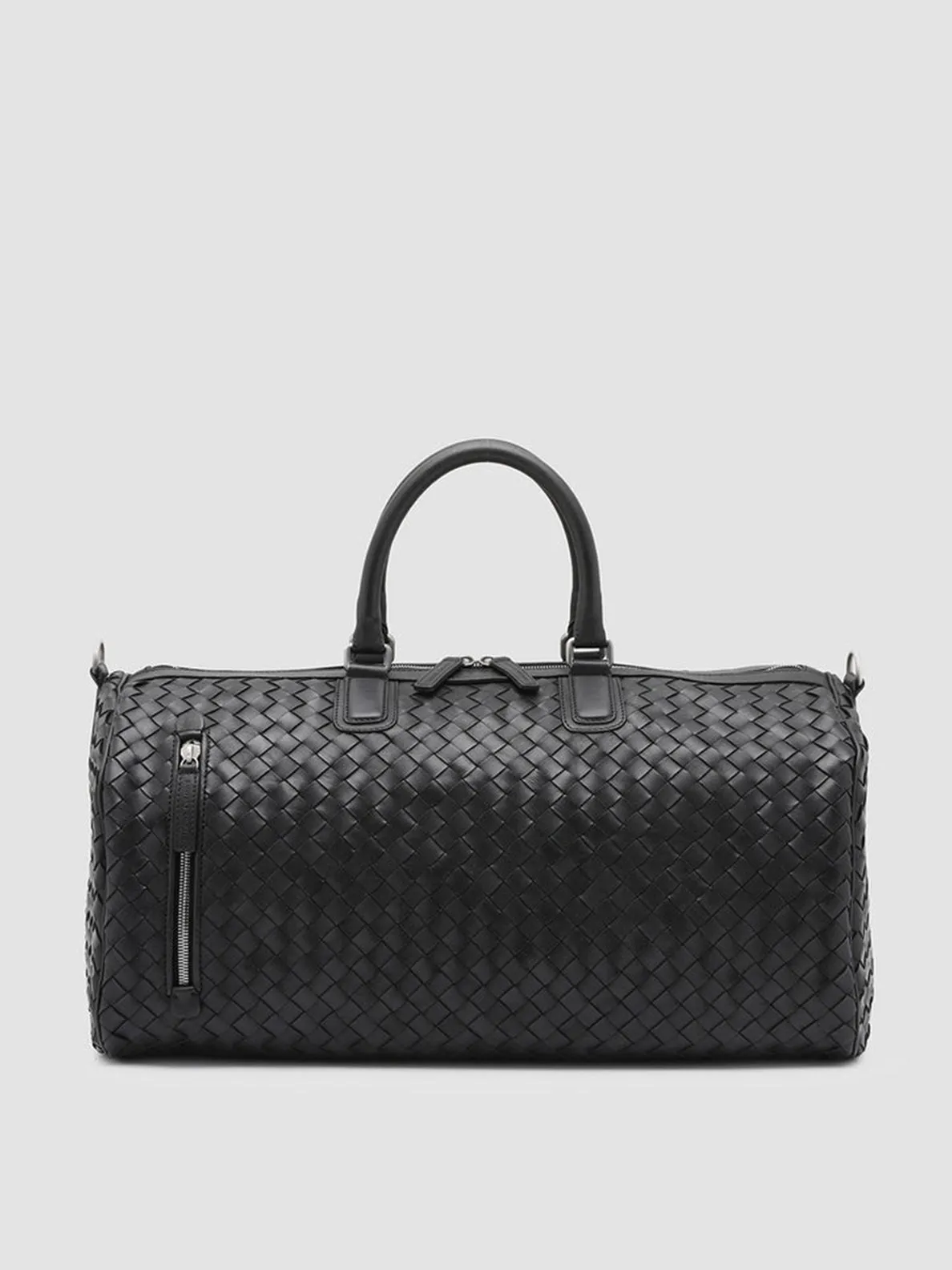 ARMOR 01 - Black Woven Leather Weekender