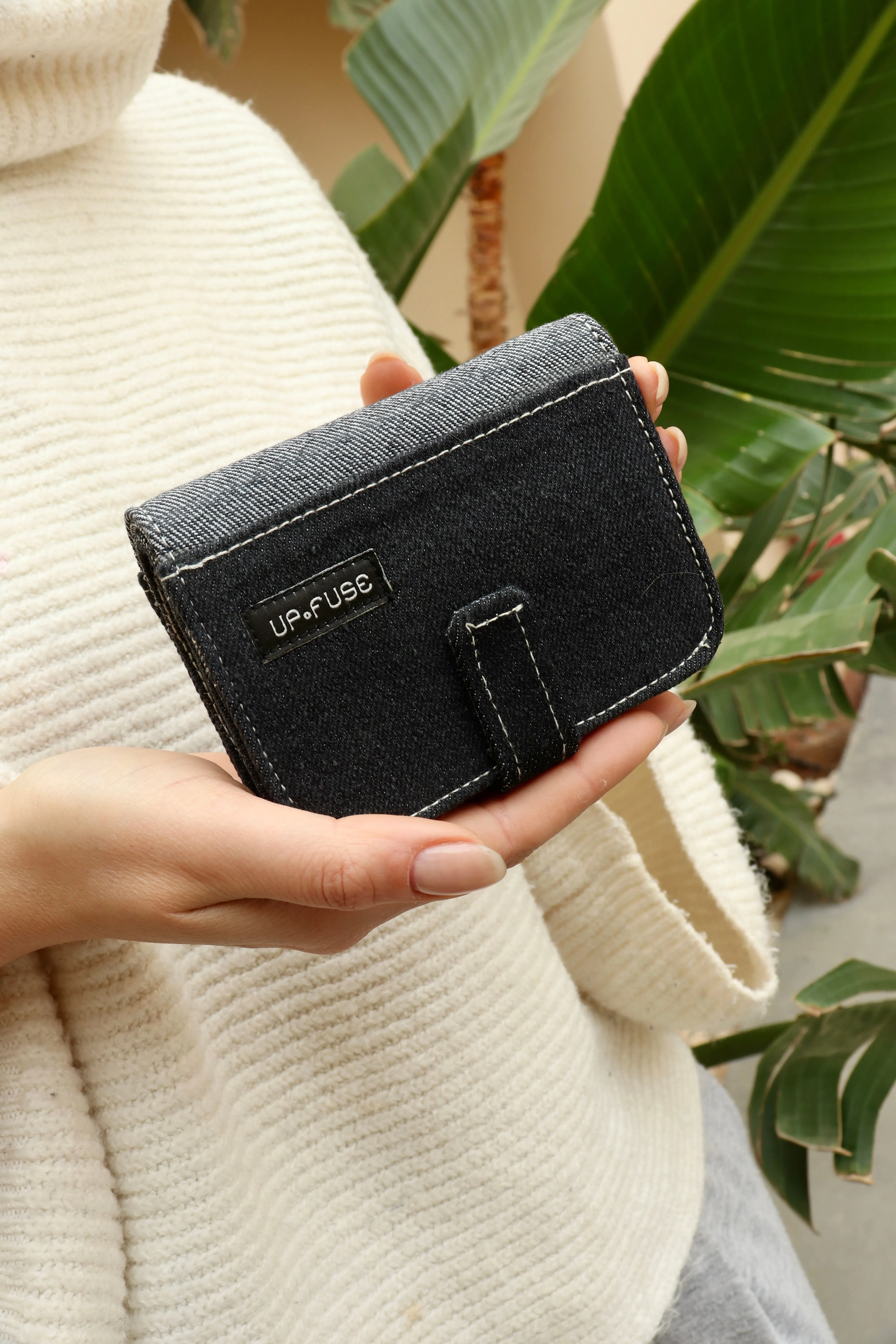Bi-Fold Wallet -  Black Denim