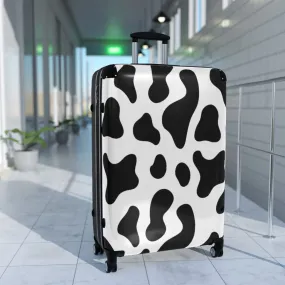 Black & White Cow Print Luggage Set