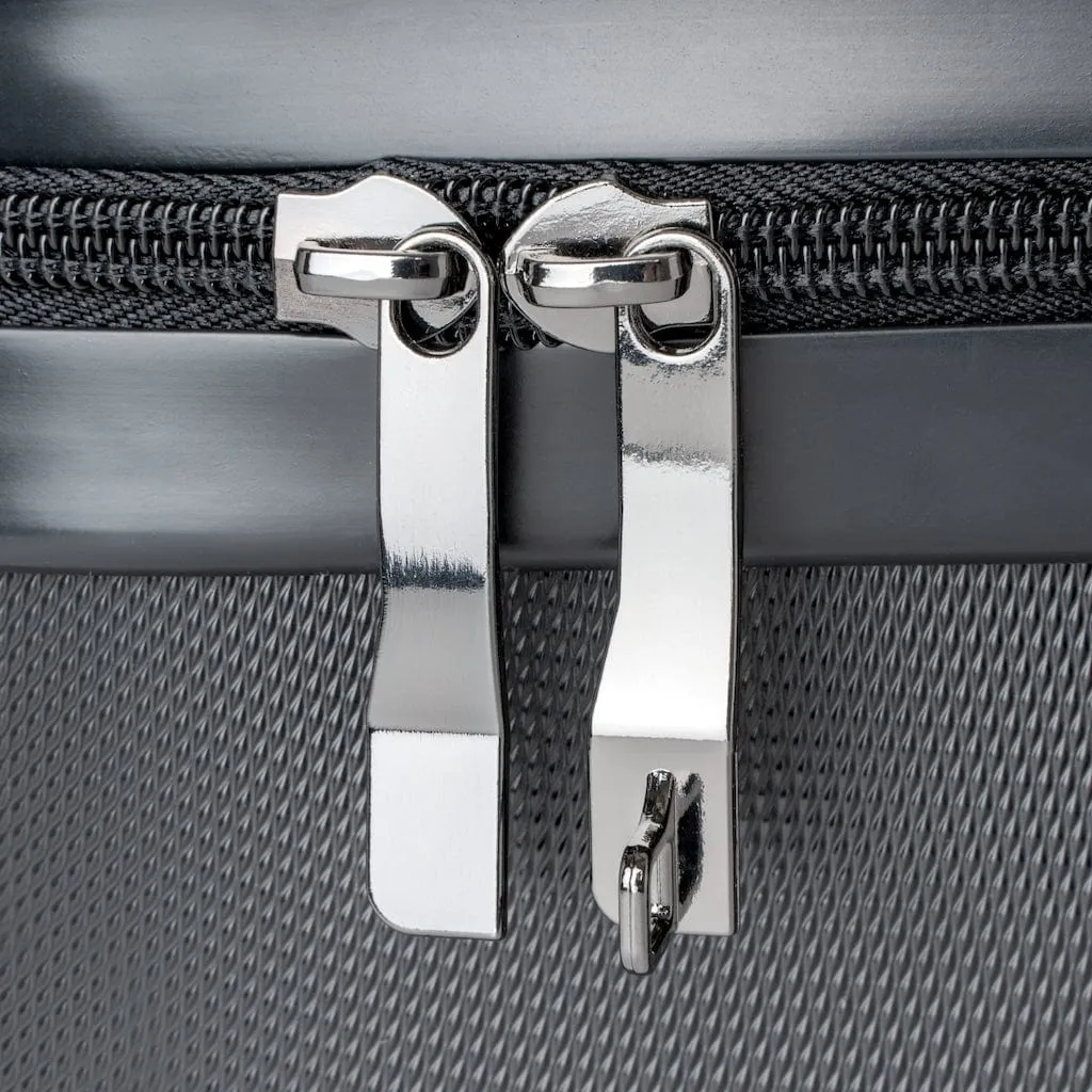 Brown and White Cow Luggage Set