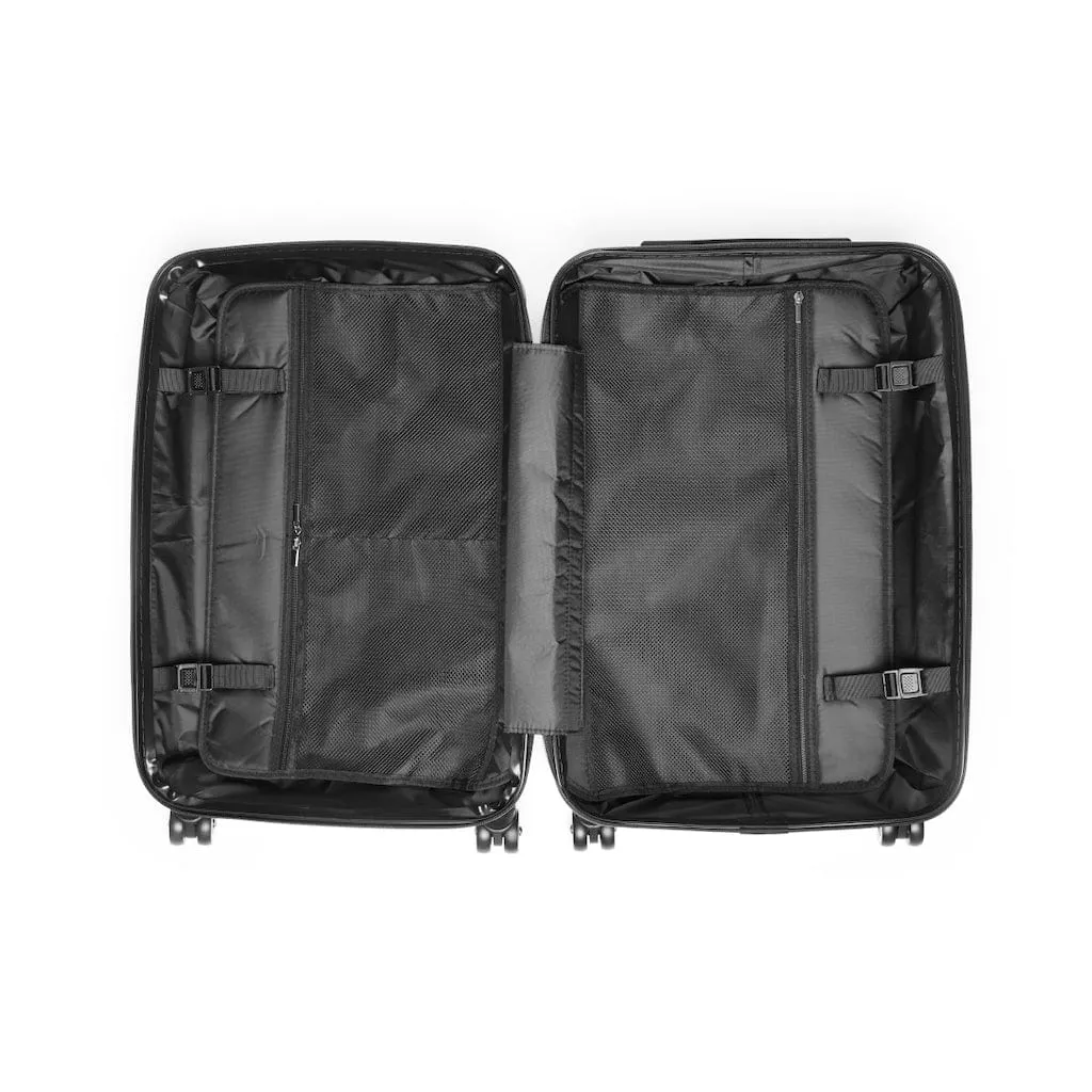 Brown and White Cow Luggage Set
