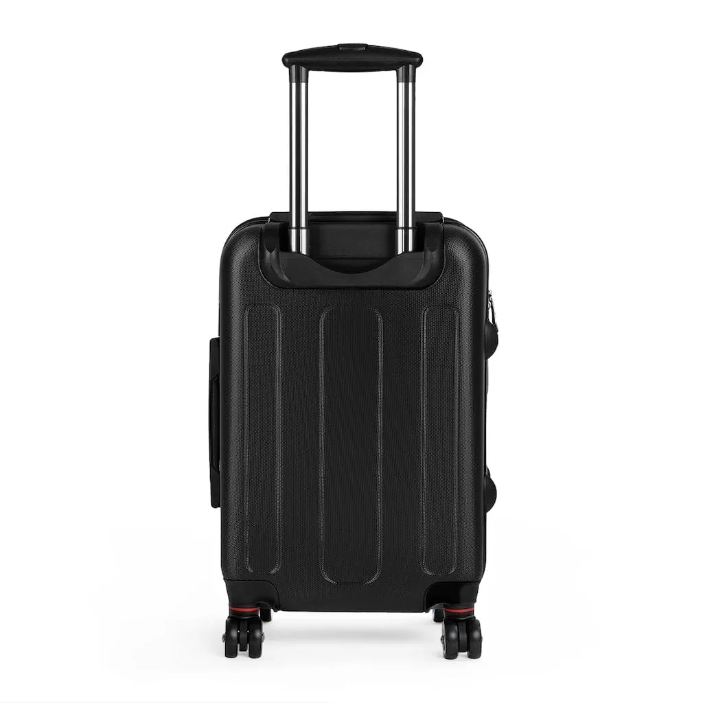 Brown and White Cow Luggage Set