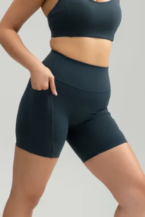 Contour Pocket Shorts (Biker 6") in Mystic