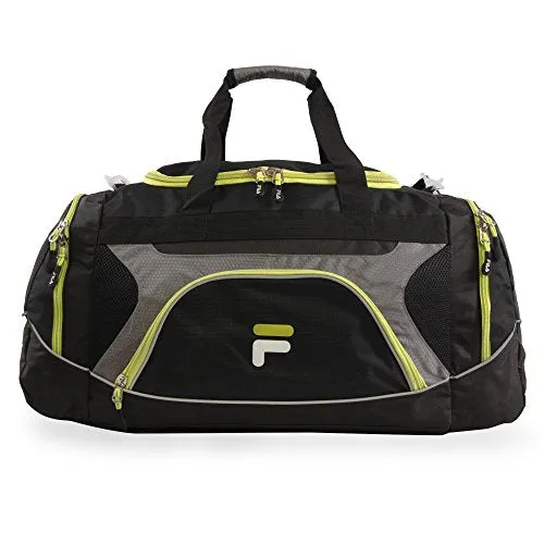 Fila Donlon Small Travel Gym Sport Duffel Bag, Neon Lime
