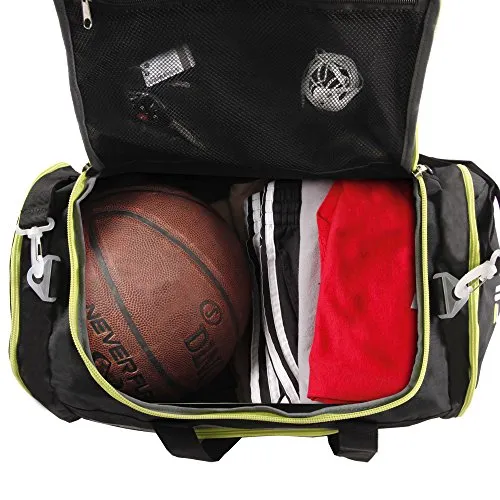 Fila Donlon Small Travel Gym Sport Duffel Bag, Neon Lime