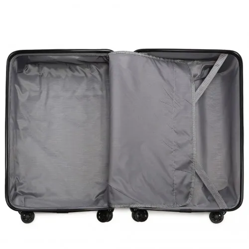Kono 20 Inch Black Lightweight Hard Shell ABS Luggage Cabin Suitcase with TSA Lock - Stylish & Durable Travel Companion