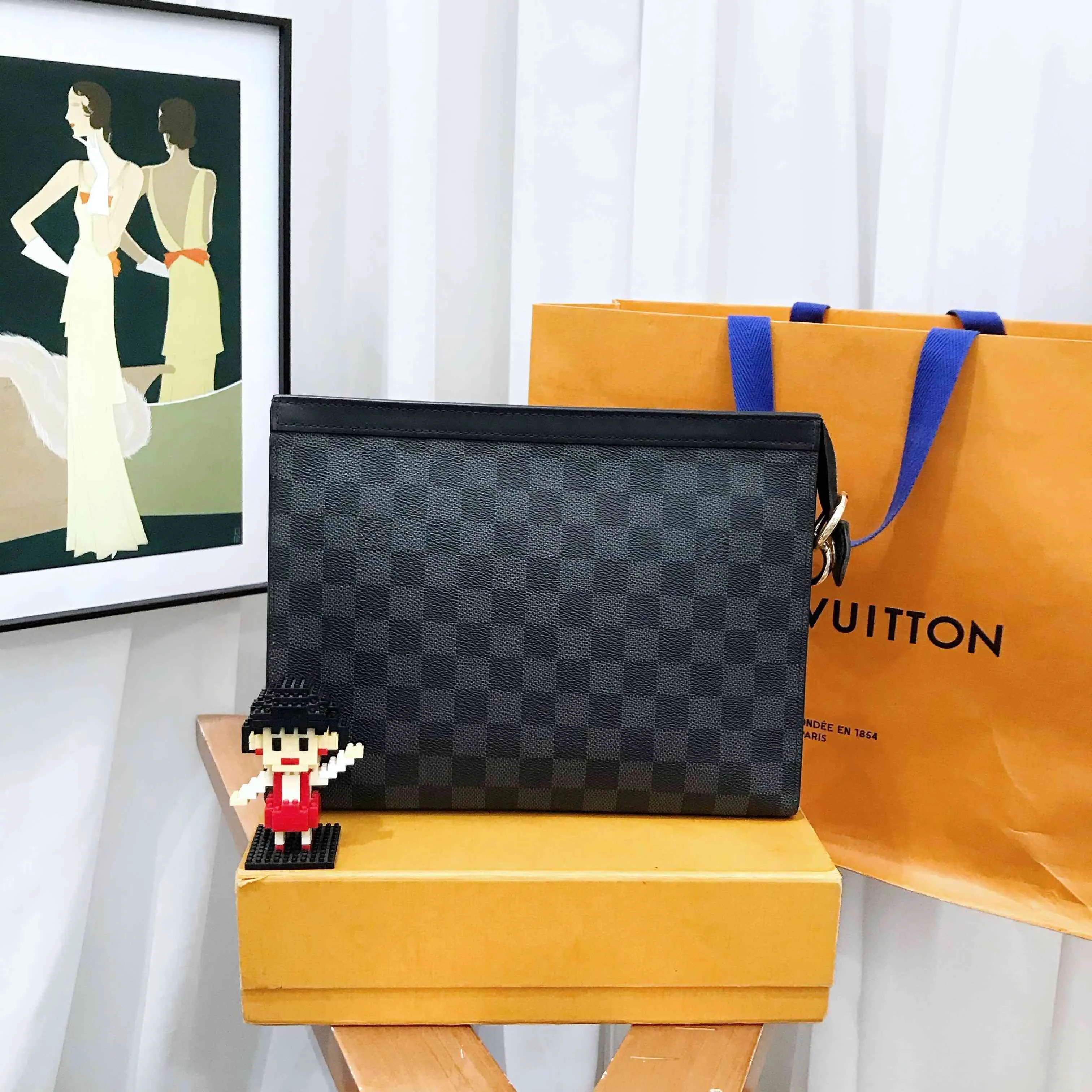 Louis Vuitton Damier Graphite Canvas Pochette Voyage MM Black