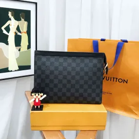 Louis Vuitton Damier Graphite Canvas Pochette Voyage MM Black