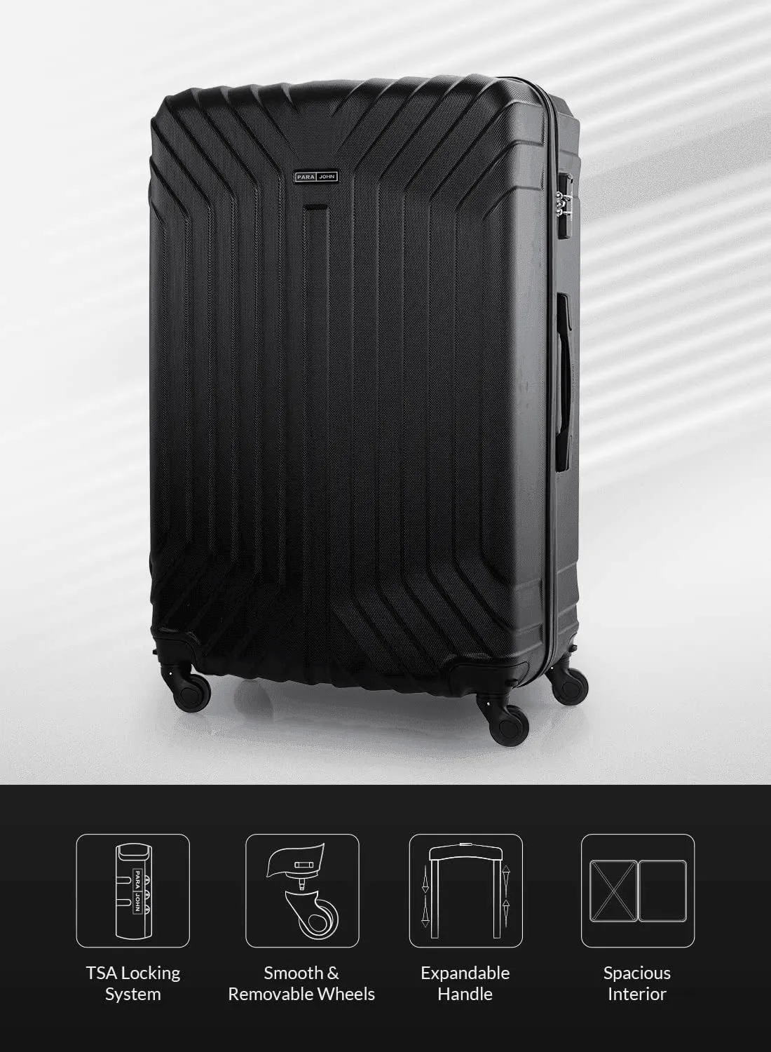 Luggage Bag 20 Inch Cabin Size Luggage Trolly - Black