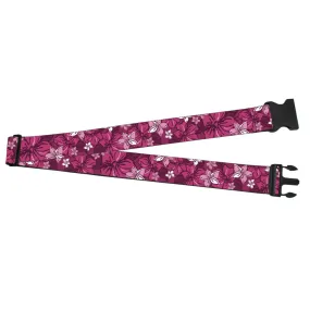Luggage Strap - 2.0" - Hibiscus Collage Pink Shades