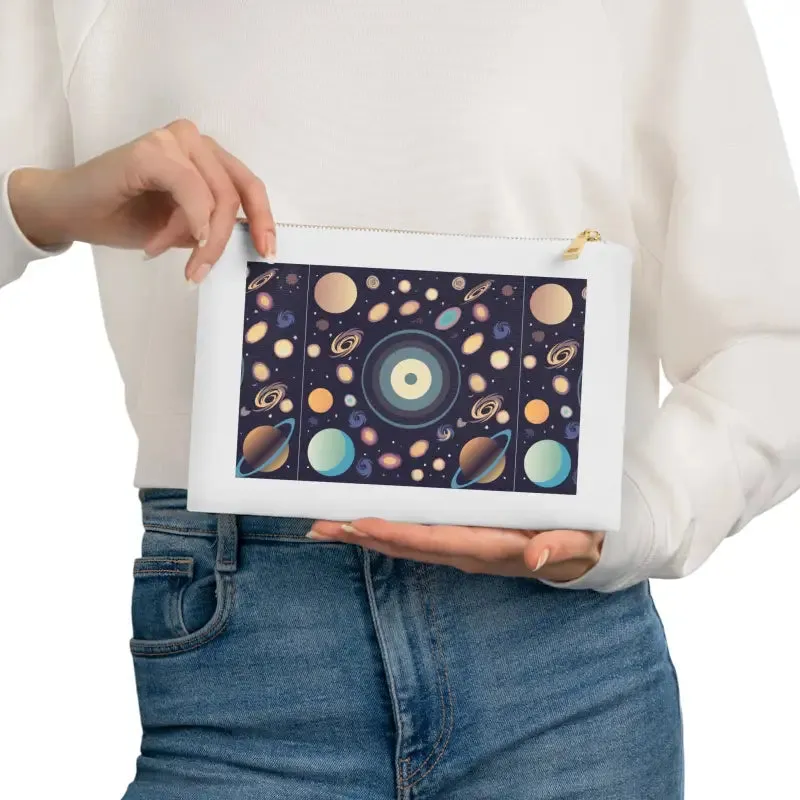 Luxe Cotton Canvas Cosmetic Bag with Gold Color Zipper