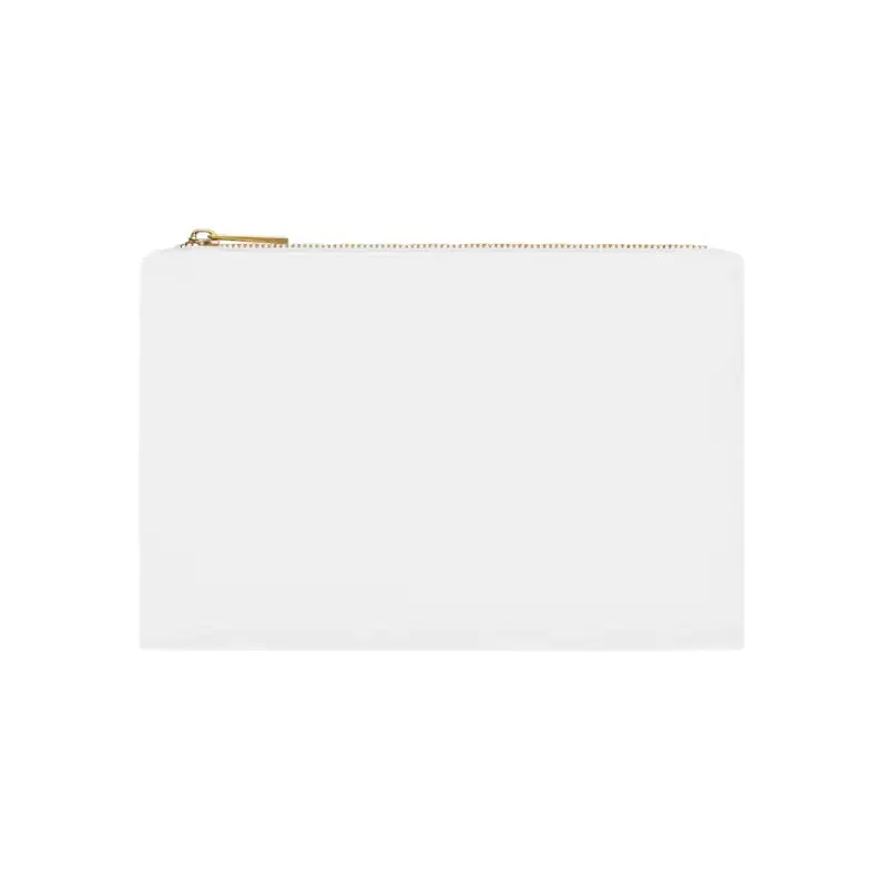 Luxe Cotton Canvas Cosmetic Bag with Gold Color Zipper