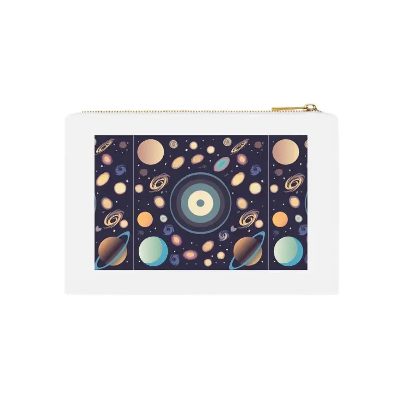 Luxe Cotton Canvas Cosmetic Bag with Gold Color Zipper