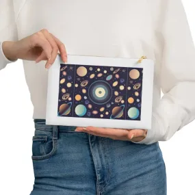 Luxe Cotton Canvas Cosmetic Bag with Gold Color Zipper