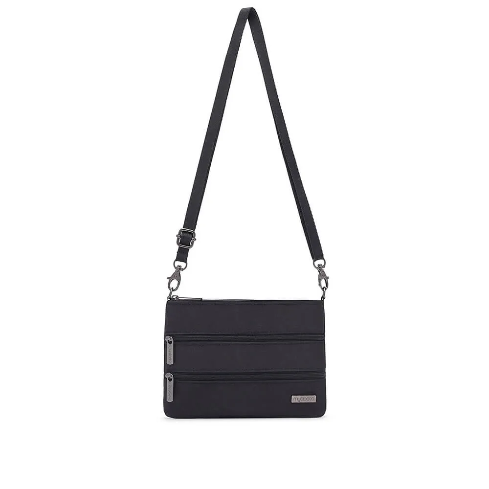 Manny Triple Zip Bag Black