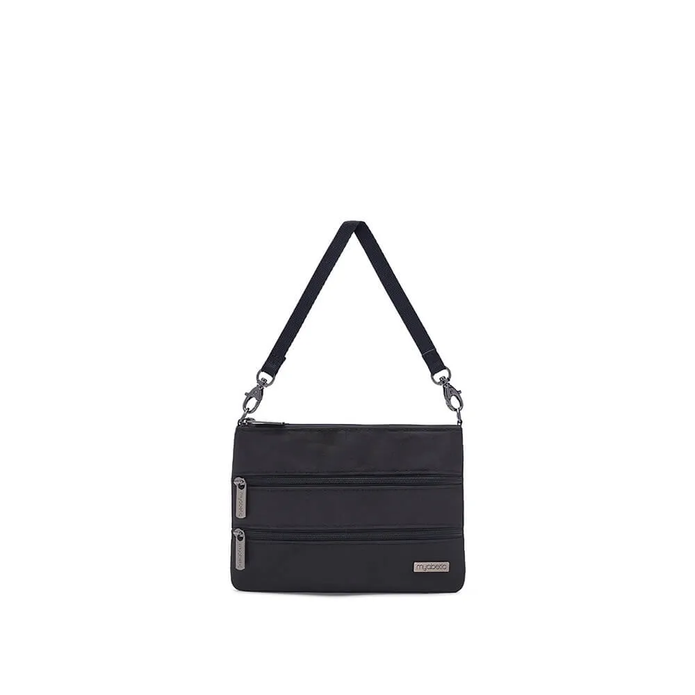Manny Triple Zip Bag Black