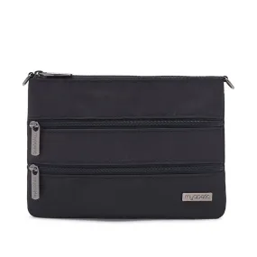 Manny Triple Zip Bag Black