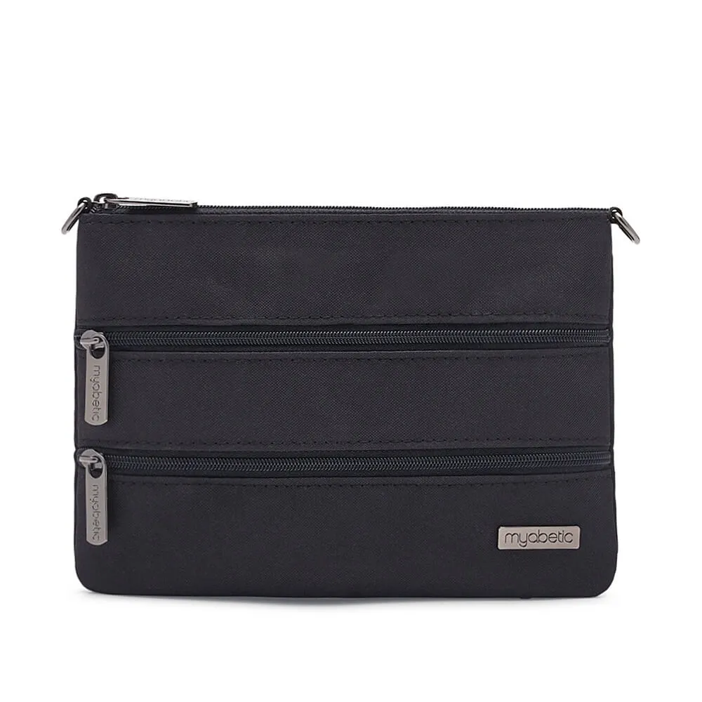 Manny Triple Zip Bag Black
