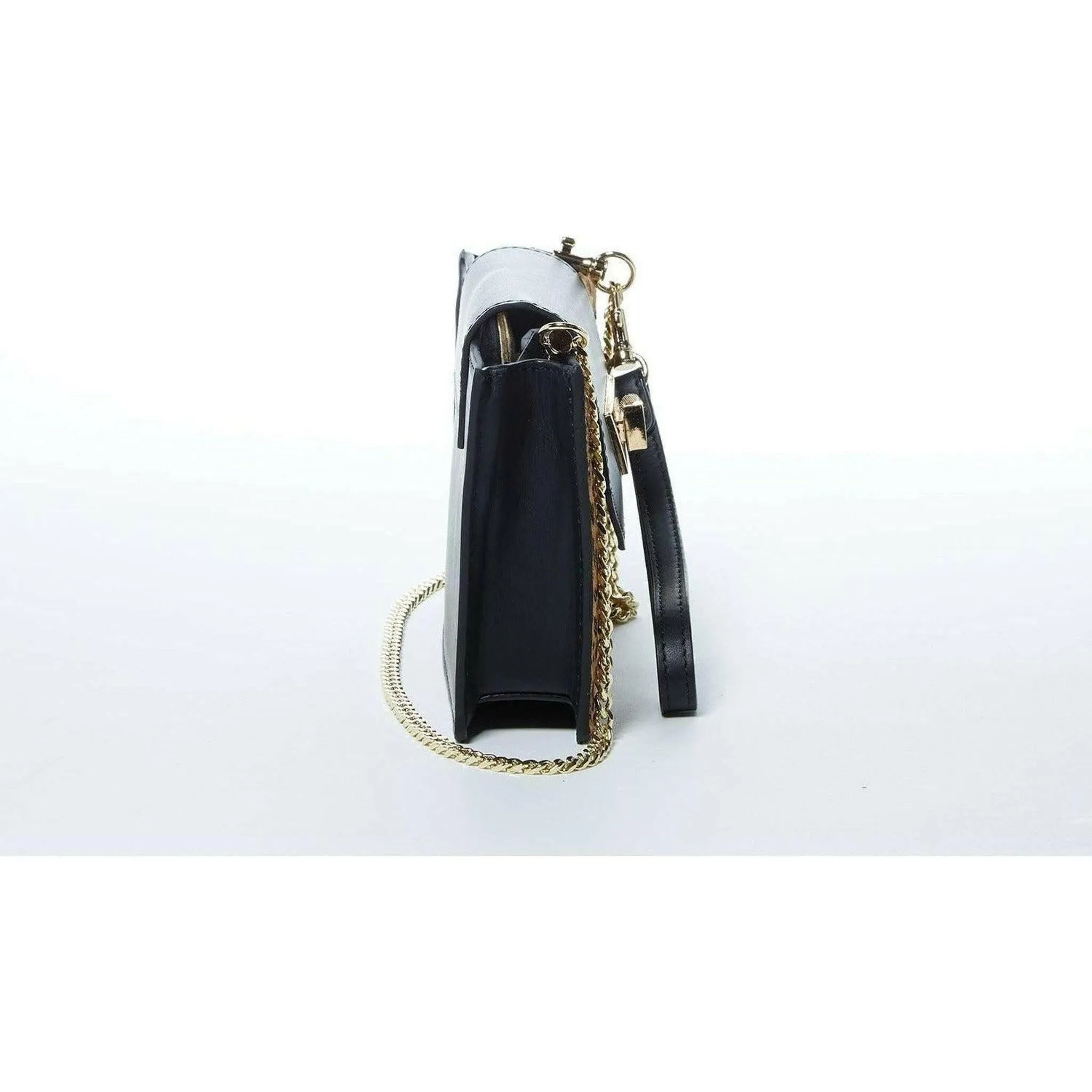 Mary Mini Leopard Leather Wristlet