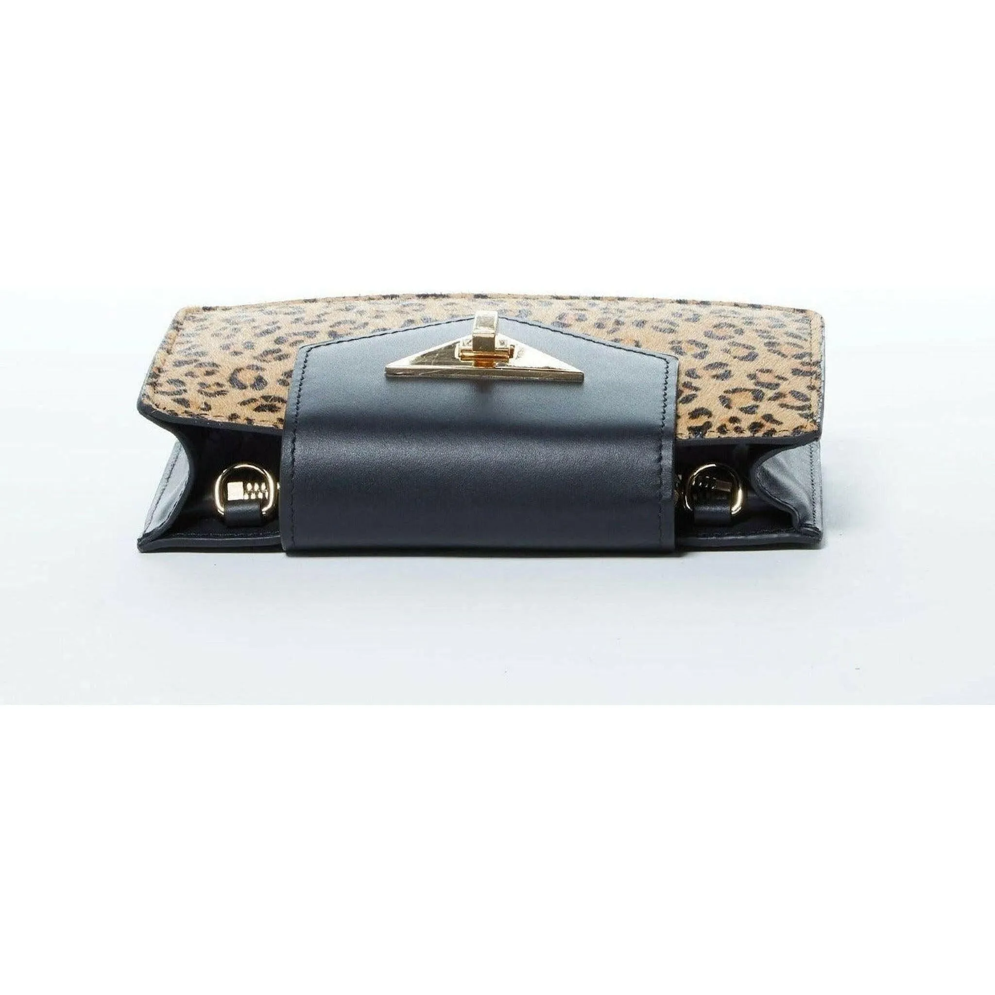Mary Mini Leopard Leather Wristlet