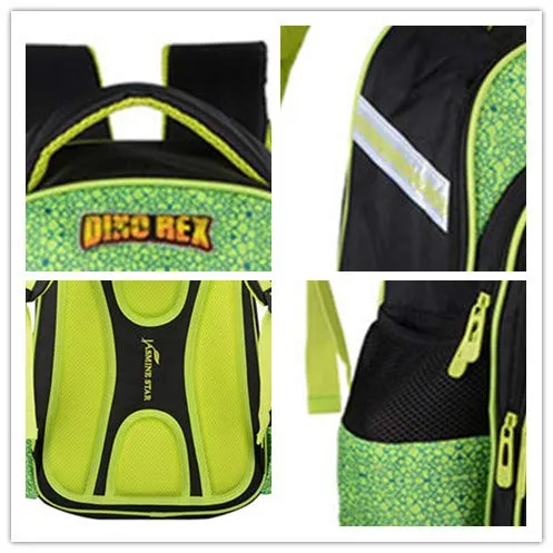 Meetbelify Big Kids School Backpack For Boys Kids Elementary School Bags Out Door Day Pack (dinosaur bag)