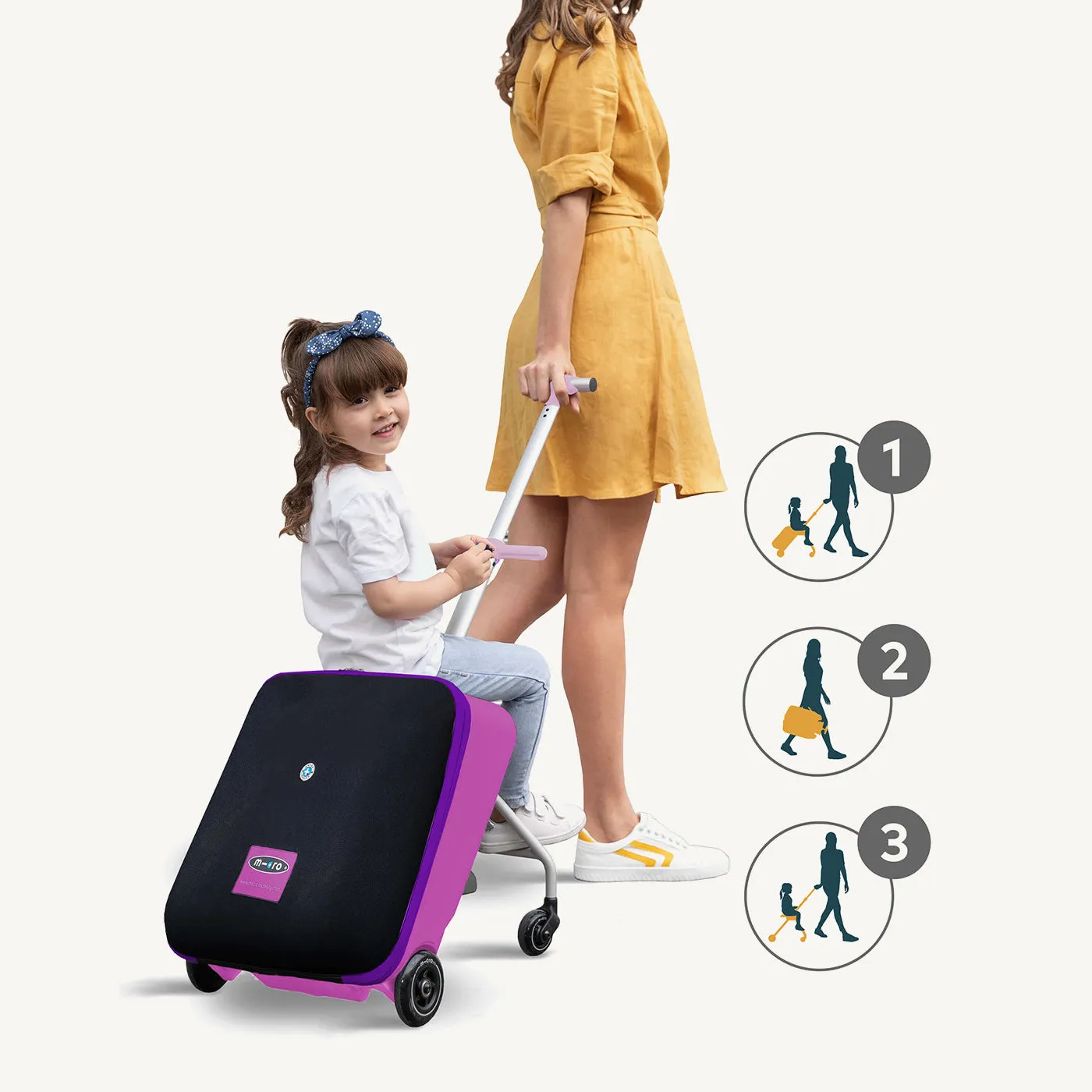 Micro Scooters Trike Suitcase - Violet Pink