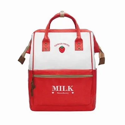Milk Flavor Backpacks for Women & Students Fits 14-inch Laptop