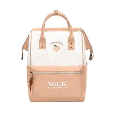 Milk Flavor Backpacks for Women & Students Fits 14-inch Laptop