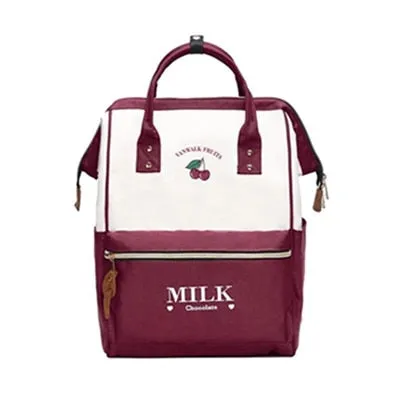 Milk Flavor Backpacks for Women & Students Fits 14-inch Laptop