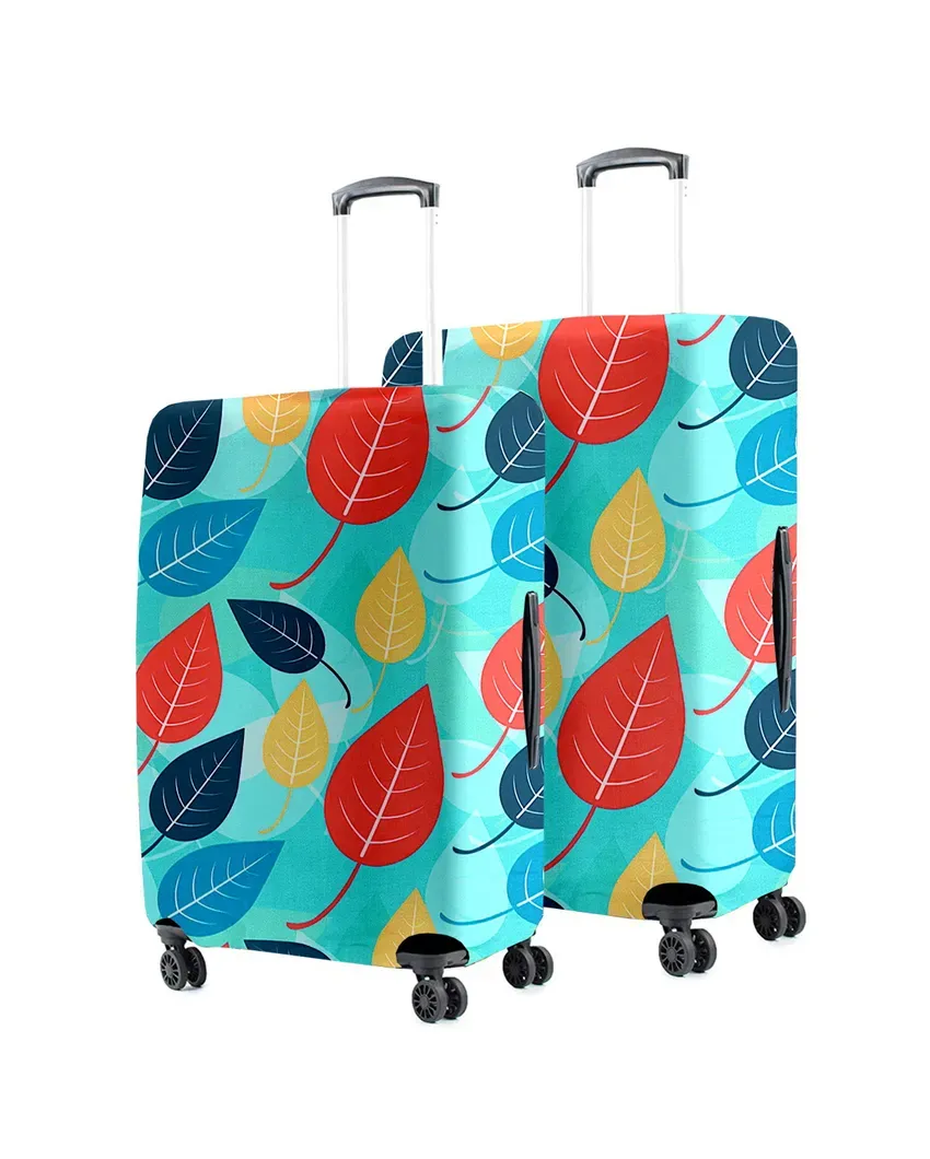ONLY LUGGAGE COVER | Sleek Blue Polyester Stretchable Printed Protective Luggage Bag Cover
