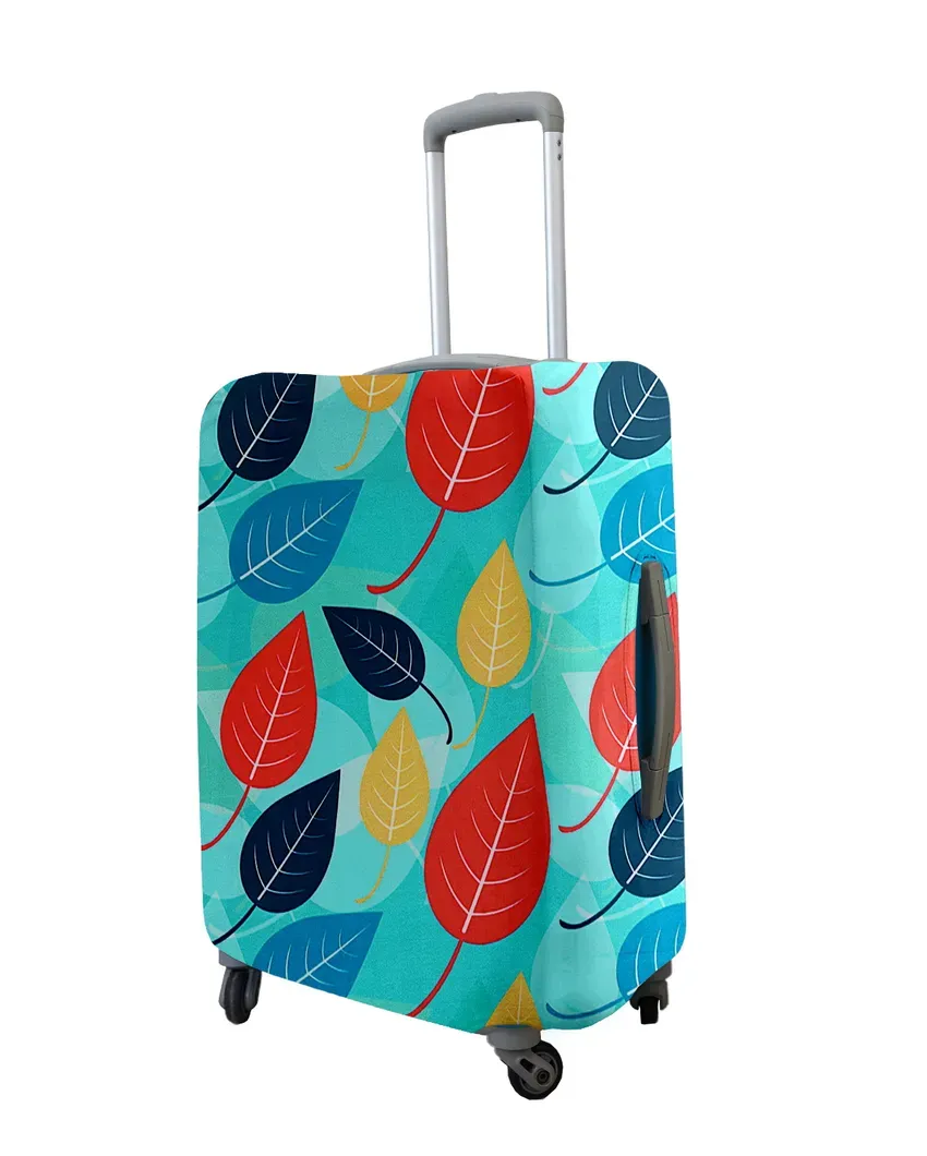 ONLY LUGGAGE COVER | Sleek Blue Polyester Stretchable Printed Protective Luggage Bag Cover