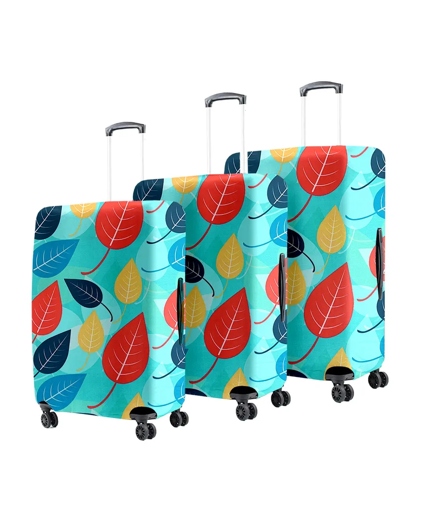 ONLY LUGGAGE COVER | Sleek Blue Polyester Stretchable Printed Protective Luggage Bag Cover