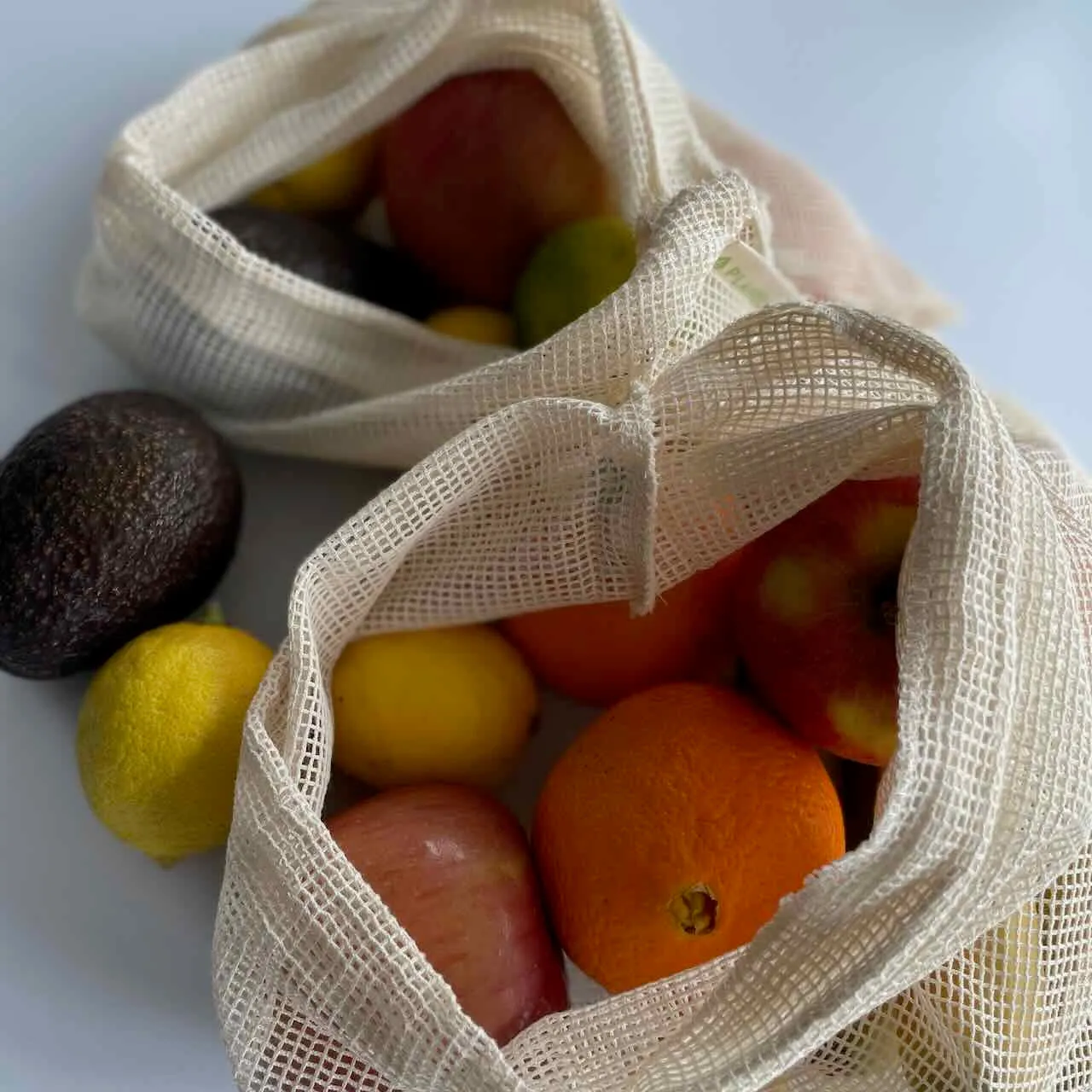 Organic Cotton Mesh Bags - Set of 2