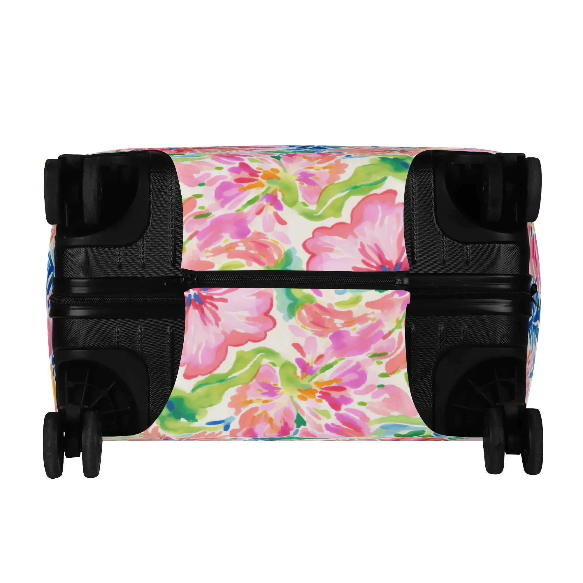 Pastel Oasis: Watercolor Hibiscus Flowers and Palms in Soft Hues Luggage Protector and Cover 4 Sizes