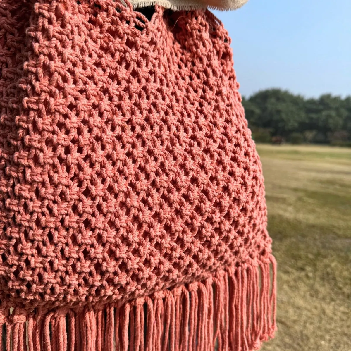 Peach Hobo Handmade Bag