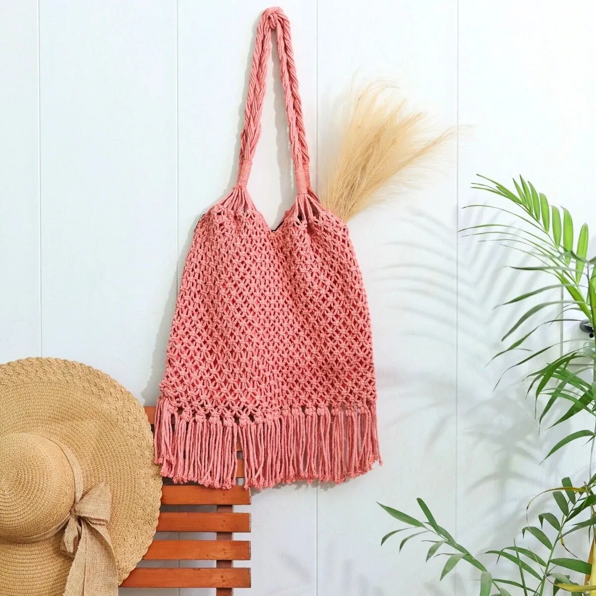 Peach Hobo Handmade Bag