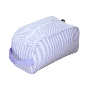 Personalized Seersucker Lilac Traveler Pouch