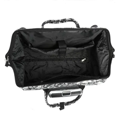 Peter James London Designer-Inspired Ladies' Cabin Luggage with Trolley Holder