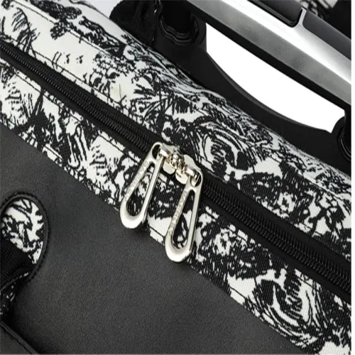 Peter James London Designer-Inspired Ladies' Cabin Luggage with Trolley Holder