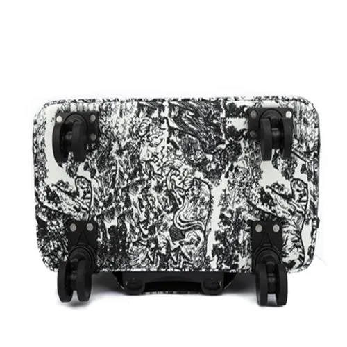 Peter James London Designer-Inspired Ladies' Cabin Luggage with Trolley Holder