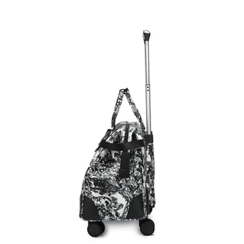 Peter James London Designer-Inspired Ladies' Cabin Luggage with Trolley Holder