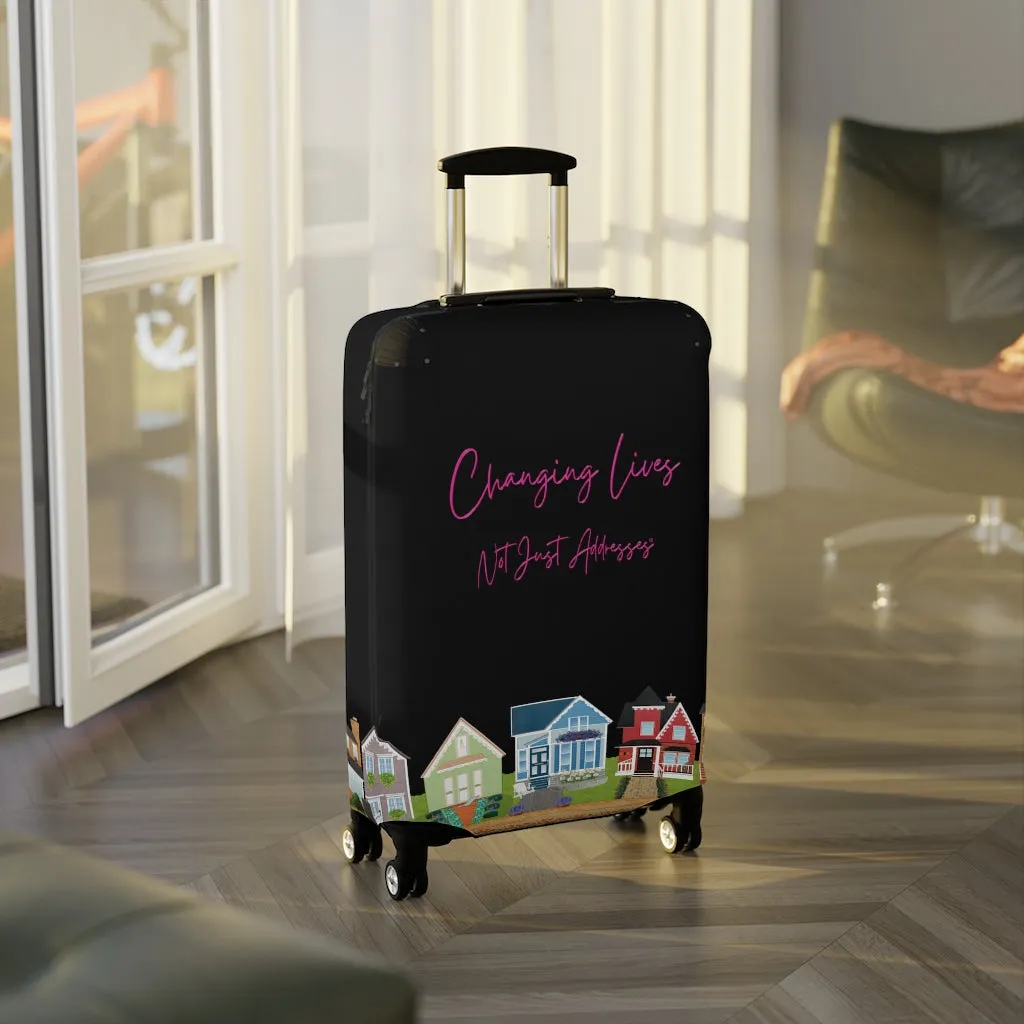"Changing Lives Not Just Addresses" Luggage Cover in 3 Sizes