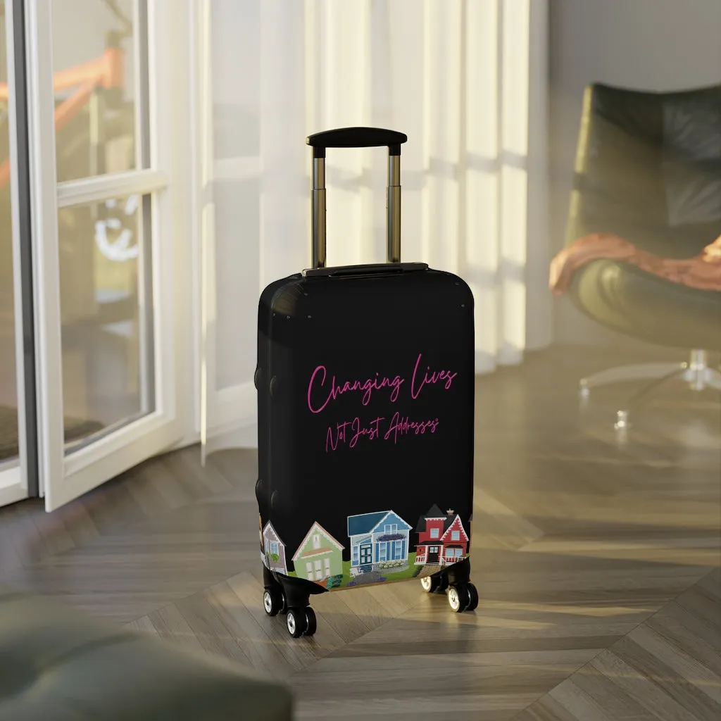 "Changing Lives Not Just Addresses" Luggage Cover in 3 Sizes