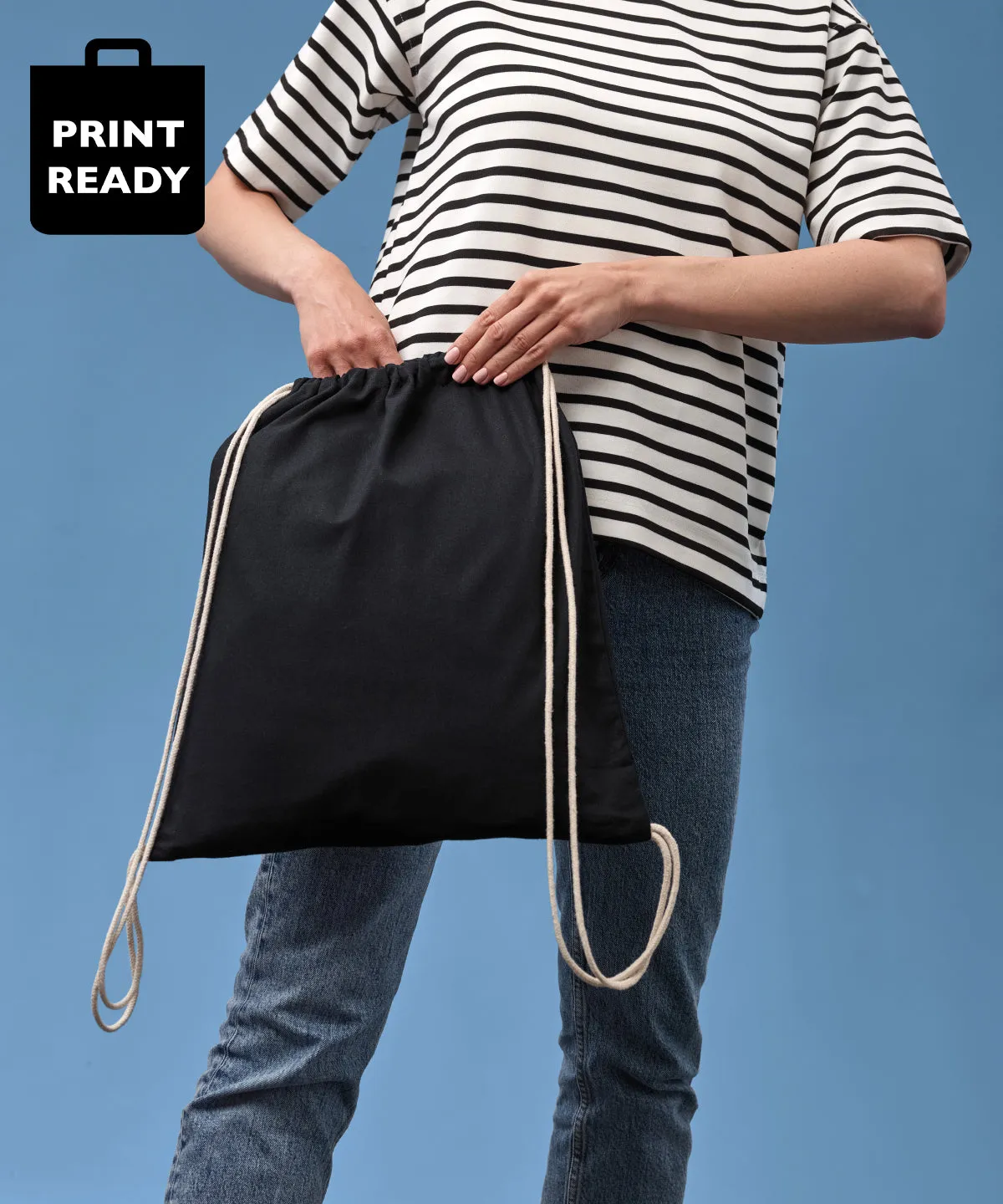 Sapphire/Natural - Gymsac with cords