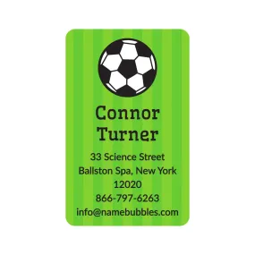 Soccer Luggage Tag Labels
