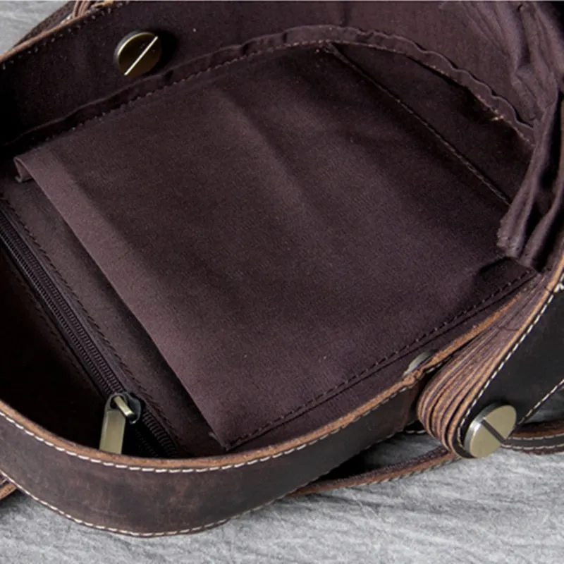 Unisex Vintage Handmade Multi-function Motorcycle Cowboy Backpacks